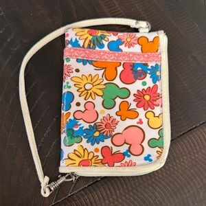Colorful Floral Women's Wallet with Wrist Strap